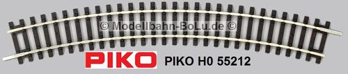 PIKO H0 55212-6 Bogen R2, 422 mm (VE 6 Stück)