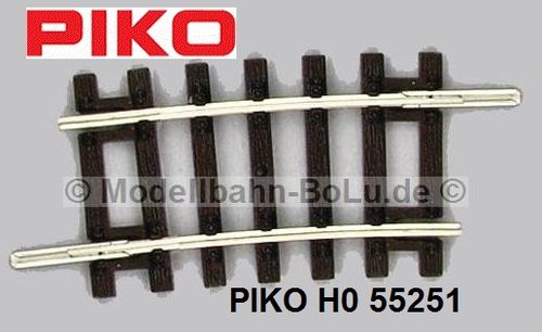 PIKO H0 55251-6 A-Gleis mit Holzschwellen, Bogen R1 7,5° (VE 6 Stück)