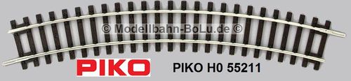 PIKO H0 55211-6 Bogen R1, 360 mm (VE 6 Stück)