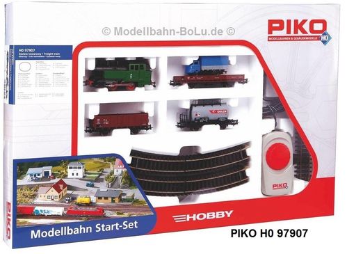 PIKO H0 97907 Start-Set Dampflok mit 3 Güterwagen PKP