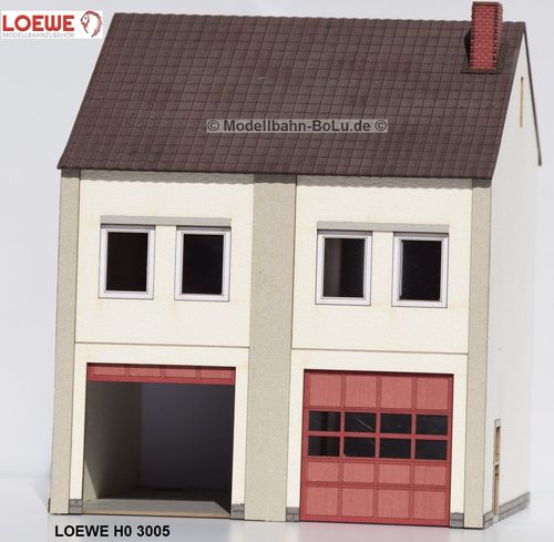 LOEWE H0 3005 Erweiterung zum Feuerwehr-Gerätehaus / Lasercut