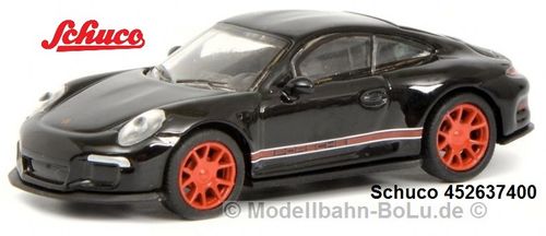 Schuco 452637400 Porsche 911 R (991), schwarz/rot 1:87