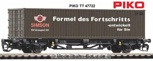 PIKO TT 47722 Containertragwagen Lgs579 DR IV 1x40' Simson
